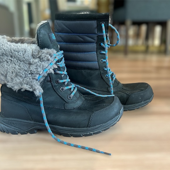 UGG - Men's Butte Quilted Black /Big Sky 1158279 Leather Winter Boot - Picture 1 of 9